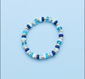 Blue beaded bracelet