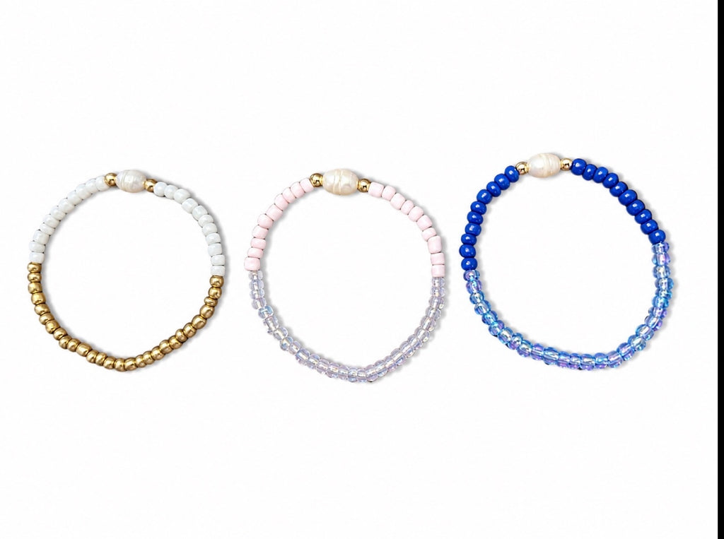 Beaded pearl bracelets