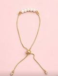 Gold adjustable chain bracelet