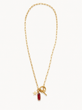 Star Gem Necklace Paper-Clip Chain