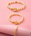 Gold and pearl bracelet