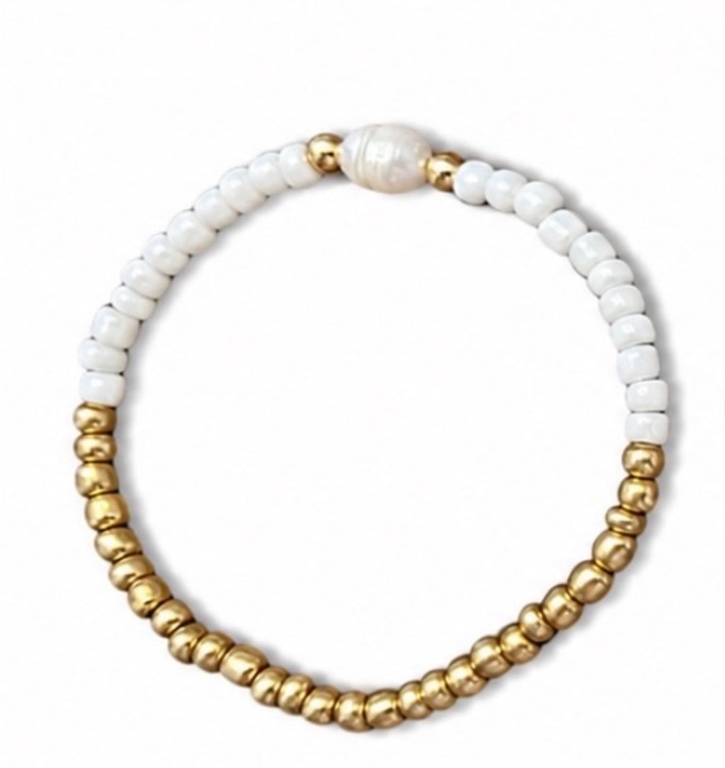 Beaded pearl bracelets