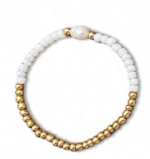 Beaded pearl bracelets